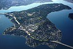 Aerial photo of Mercer Island, Washington